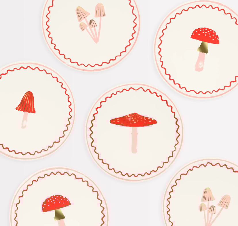 Meri Meri - Mantar Tabak - 8 Adet