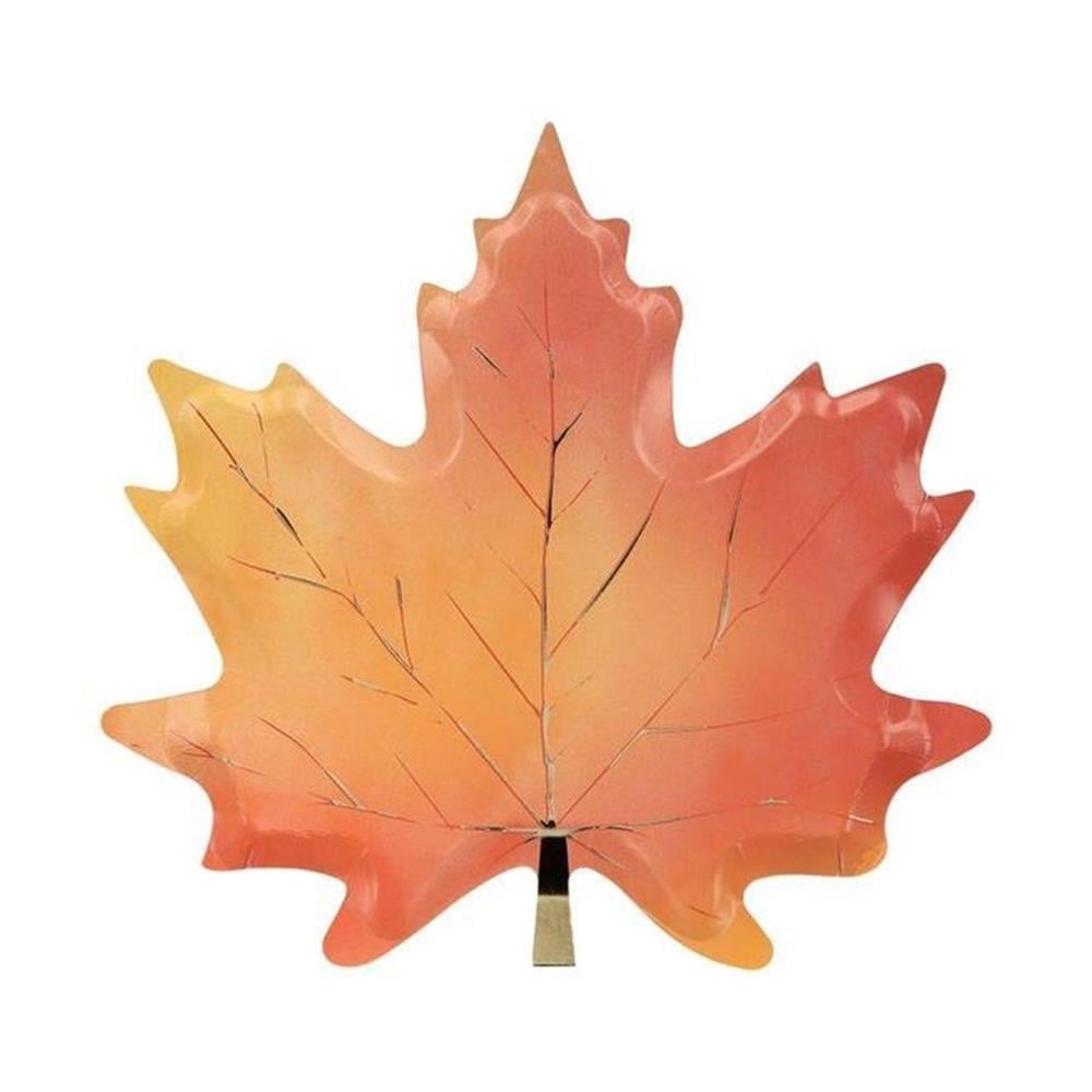 Meri Meri - Maple Leaf Plates - Sonbahar Yaprağı Tabaklar