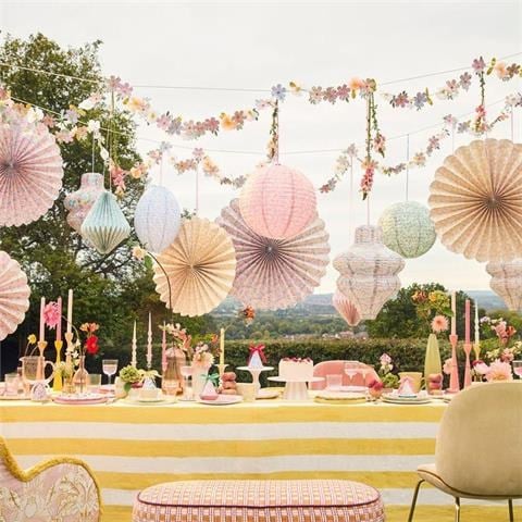 Meri Meri - Meri Meri X Liberty Bright Lanterns - Meri Meri X Liberty Parlak Fener Asılan Süsler - 3 Adet
