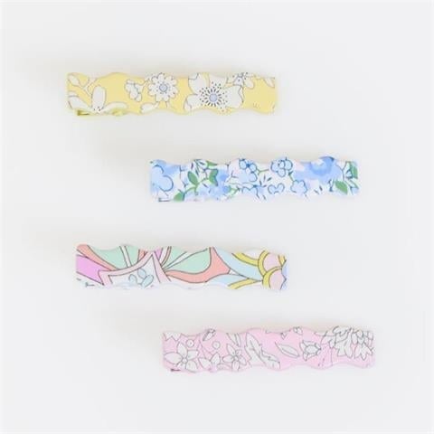 Meri Meri - Meri Meri X Liberty Wavy Hair Clips - Meri Meri X Liberty Dalgalı Saç Tokaları - 8 Adet