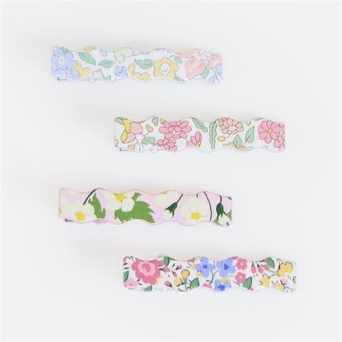 Meri Meri - Meri Meri X Liberty Wavy Hair Clips - Meri Meri X Liberty Dalgalı Saç Tokaları - 8 Adet