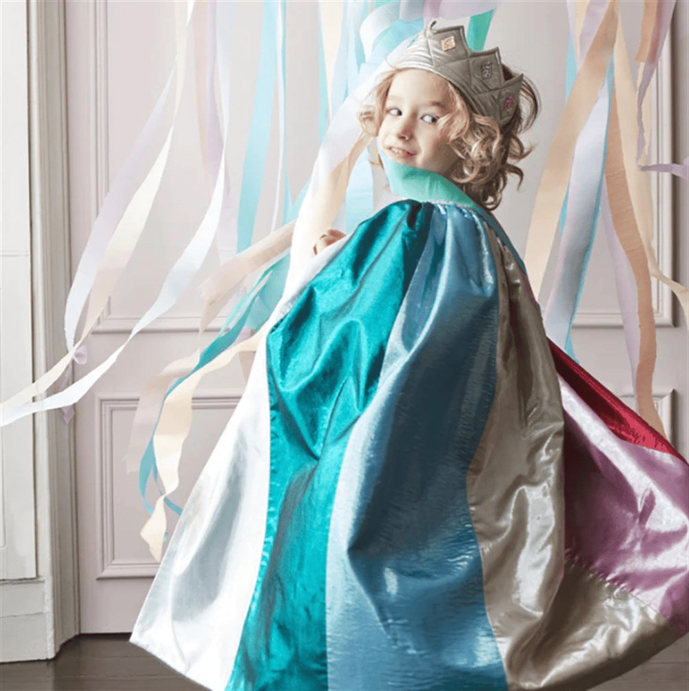 Meri Meri - Metallic Rainbow Cape & Wand - Metalik Gökkuşağı Pelerin & Değnek