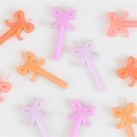Meri Meri - Mini Bow Candles - Mini Fiyonk Mumlar - 10 Adet