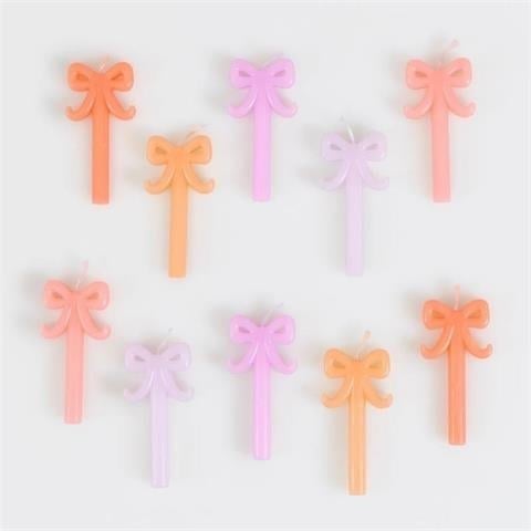 Meri Meri - Mini Bow Candles - Mini Fiyonk Mumlar - 10 Adet