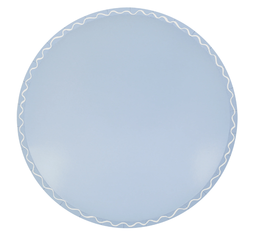 Meri Meri - Mixed Wavy Line Side Plates - Karışık Renkler Dalgalı Tabaklar (M) (x8)