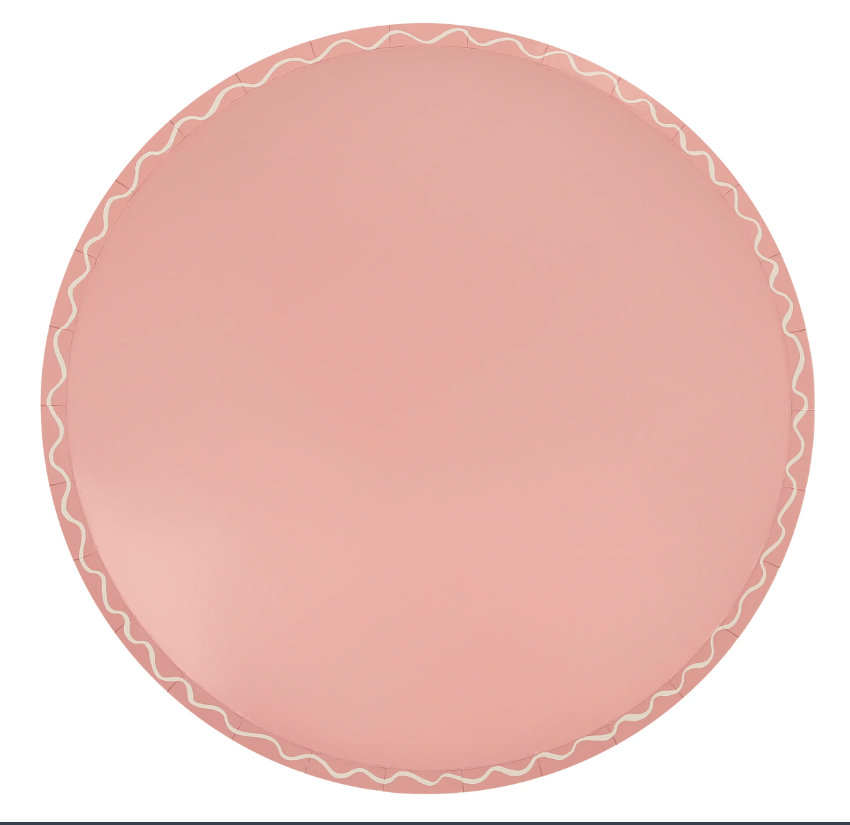 Meri Meri - Mixed Wavy Line Side Plates - Karışık Renkler Dalgalı Tabaklar (M) (x8)