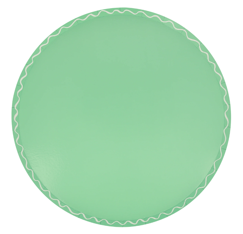 Meri Meri - Mixed Wavy Line Side Plates - Karışık Renkler Dalgalı Tabaklar (M) (x8)