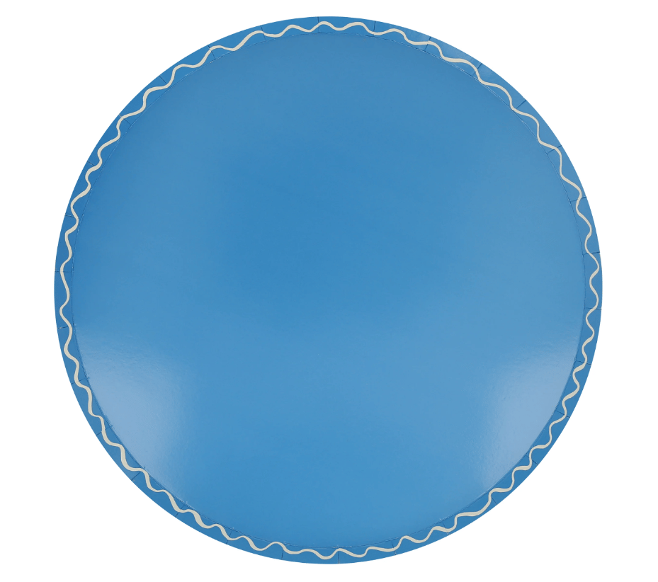 Meri Meri - Mixed Wavy Line Side Plates - Karışık Renkler Dalgalı Tabaklar (M) (x8)