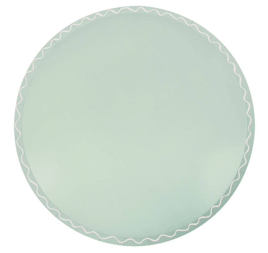 Meri Meri - Mixed Wavy Line Side Plates - Karışık Renkler Dalgalı Tabaklar (M) (x8)