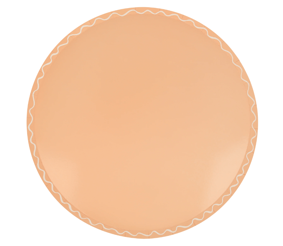 Meri Meri - Mixed Wavy Line Side Plates - Karışık Renkler Dalgalı Tabaklar (M) (x8)