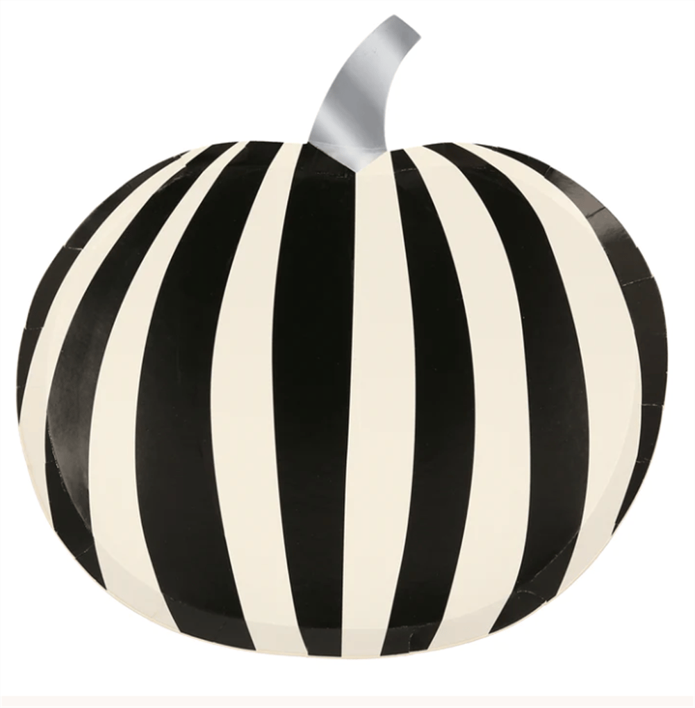 Meri Meri - Mod Pattern Pumpkin Plates - Modern Balkabağı Tabaklar (8'Li)