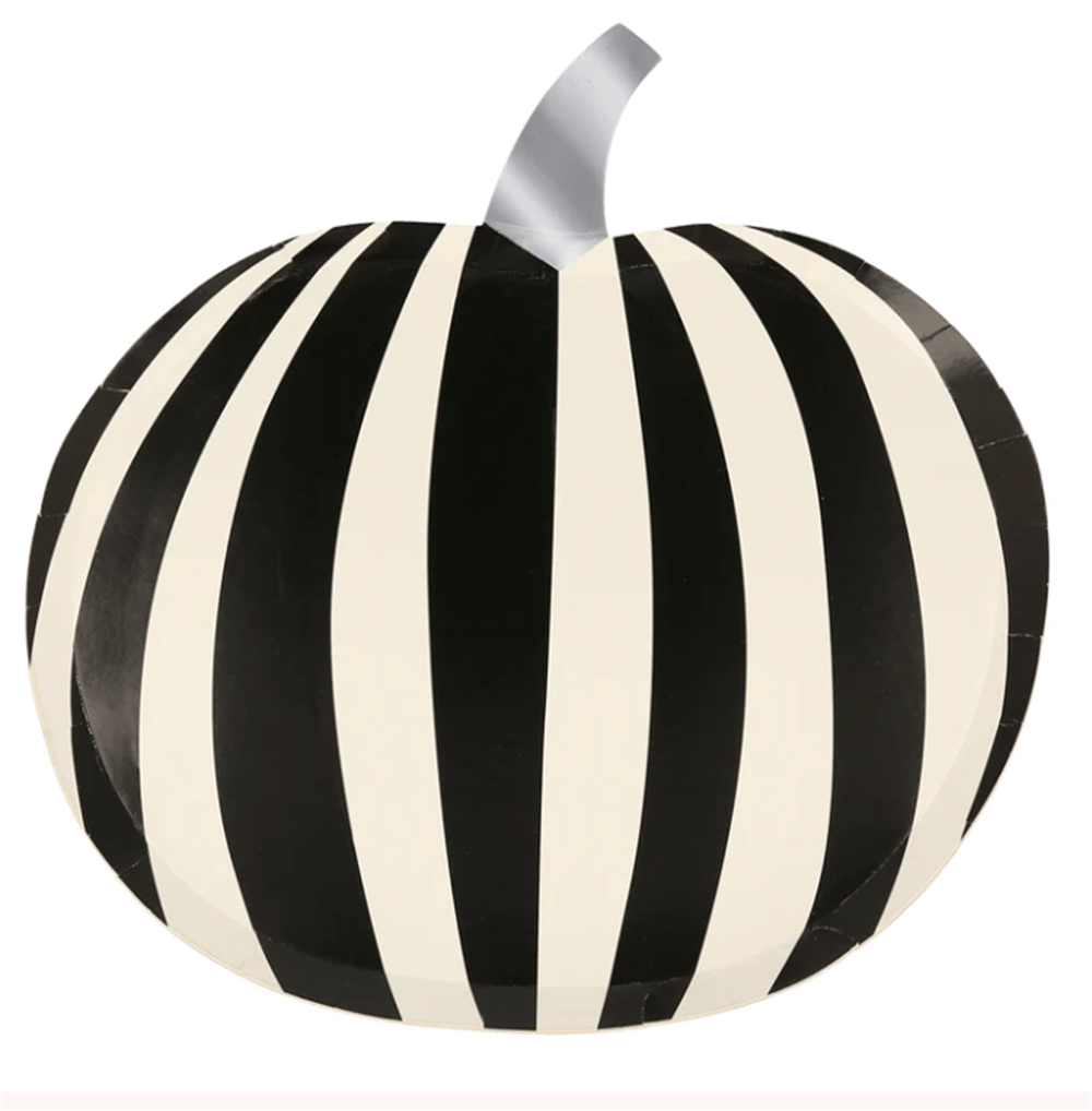 Meri Meri - Mod Pattern Pumpkin Plates - Modern Balkabağı Tabaklar (8'li)