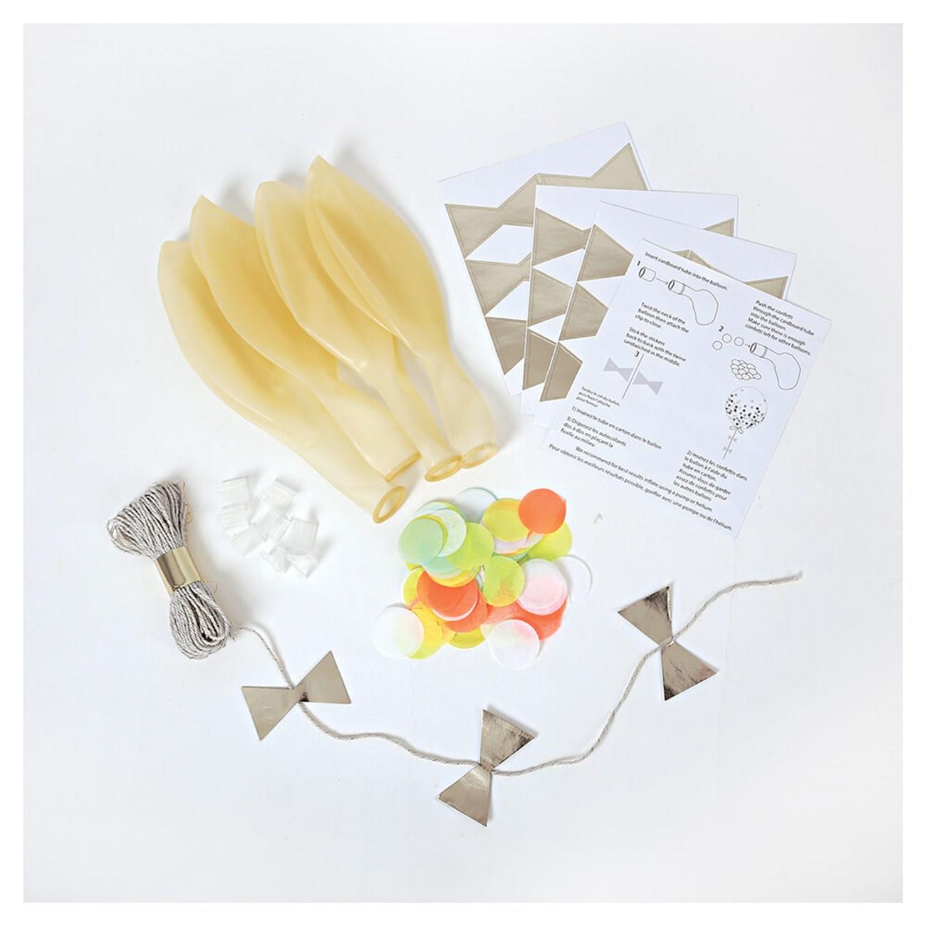 Meri Meri - Neon Confetti Balloon Kit - Neon Konfetili Balon Kit