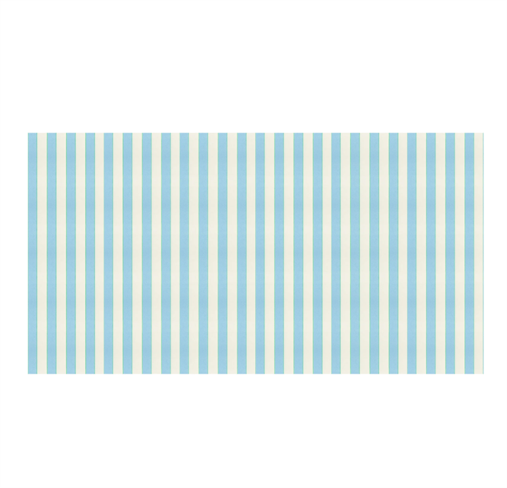 Meri Meri - Pale Blue Stripe Tablecloth - Soluk Mavi Çizgili Kağıt Masa Örtüsü