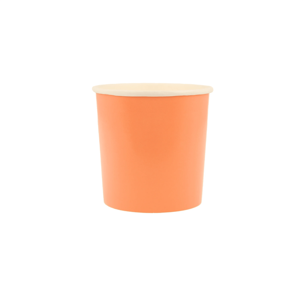 Meri Meri - Papaya Cups - Papaya Rengi Bardaklar (X8)
