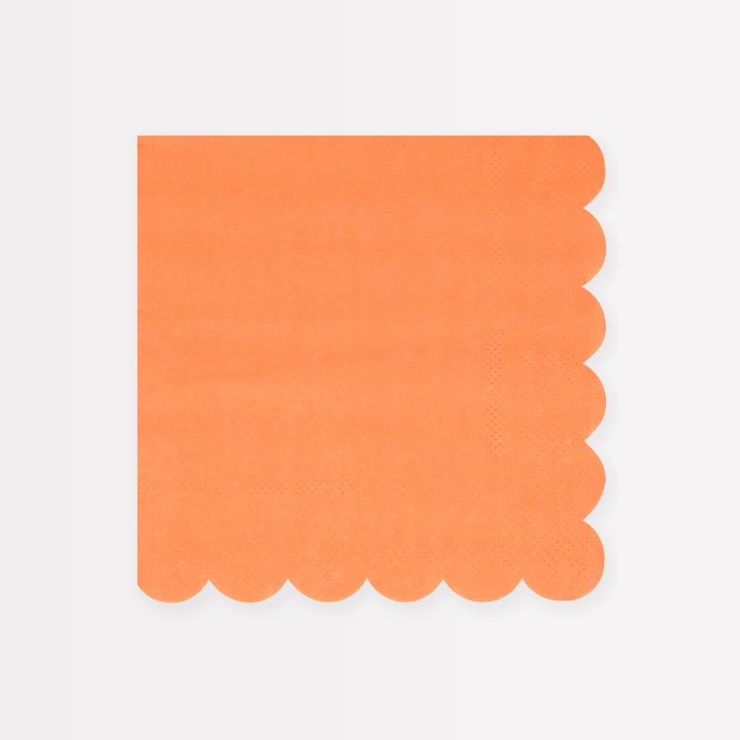 Meri Meri - Papaya Large Napkins - Papaya Rengi Peçeteler (L) (x16)