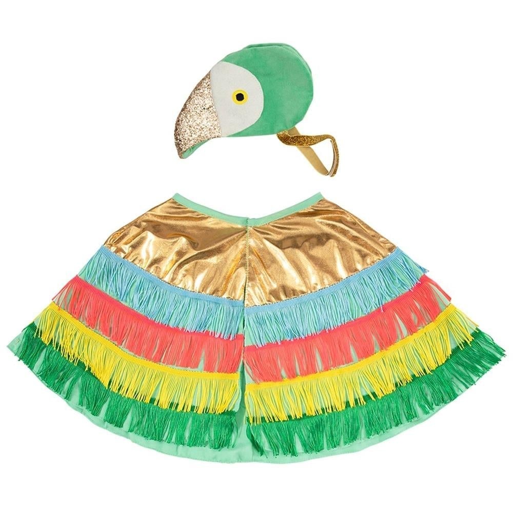 Meri Meri - Parrot Fringed Cape Dress Up - Papağan Pelerinli Kostüm