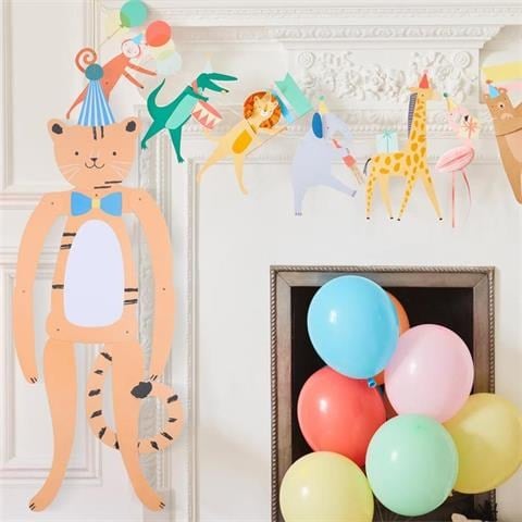 Meri Meri - Party Animal Decorations - Parti Hayvanları Asılan Süsler - 4 Adet