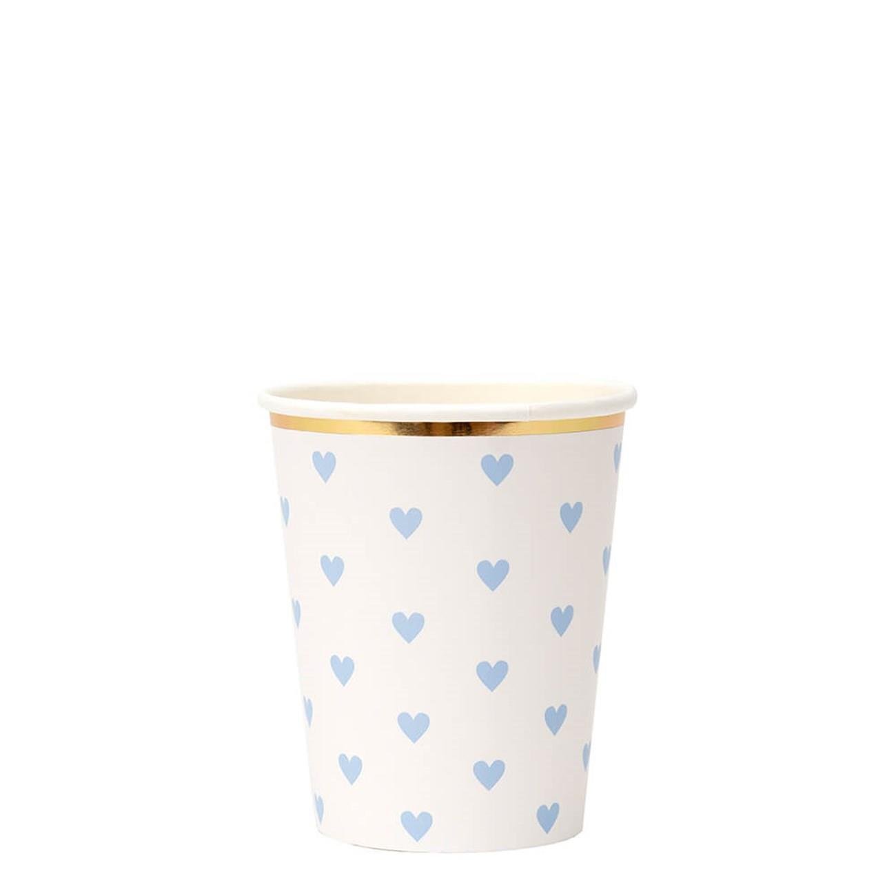 Meri Meri - Party Palette Heart Cups - Pastel Kalpli Bardaklar - 8'li