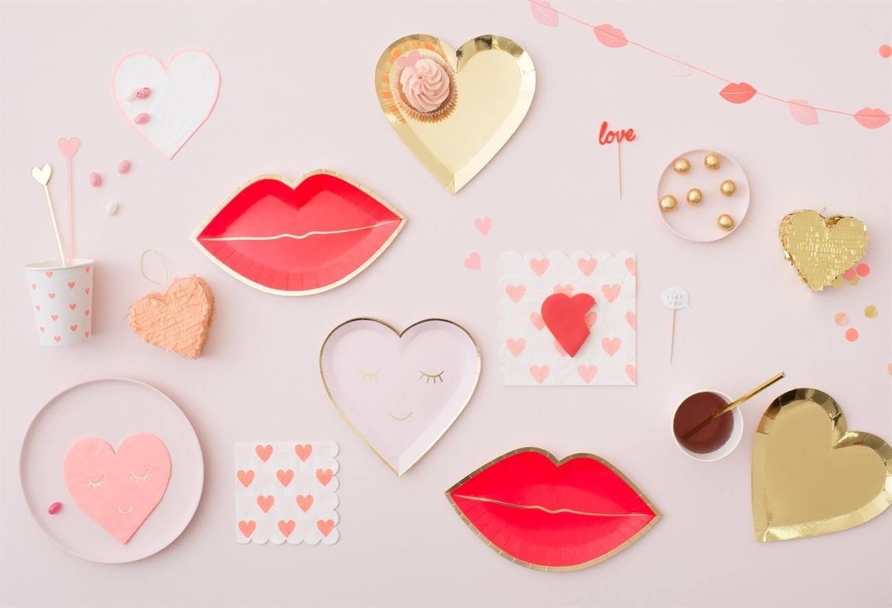 Meri Meri - Party Palette Heart Cups - Pastel Kalpli Bardaklar - 8'li