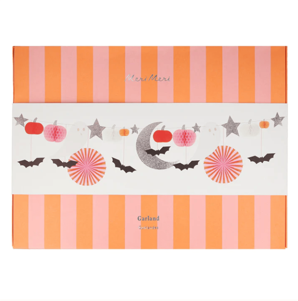 Meri Meri - Pastel Honeycomb Halloween Garland - Halloween Pastel Tonlar Asılan Süs