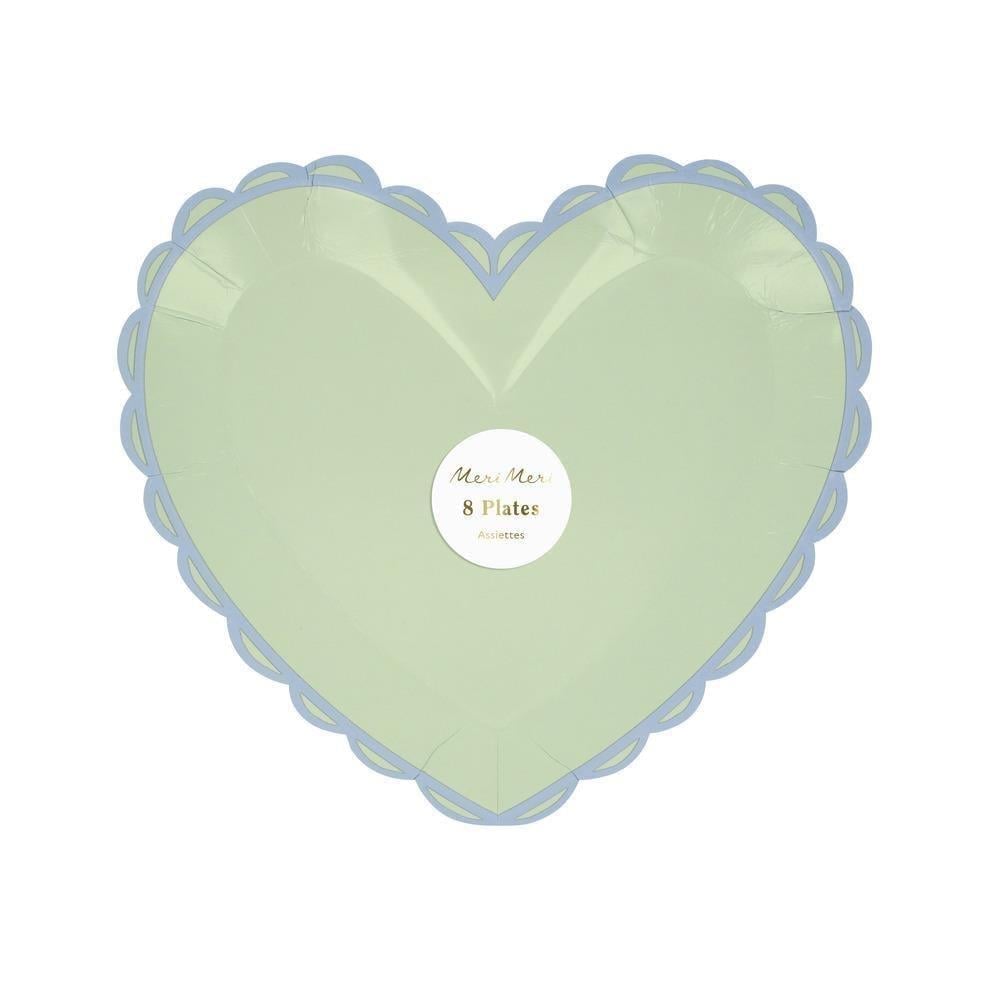 Meri Meri - Pastel Renk Kalp Tabaklar (8'Li)