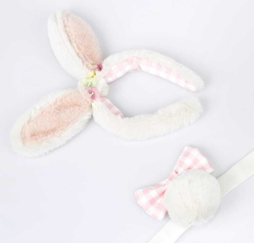 Meri Meri - Peluş Tavşan Kulakları ve Kuyruk Seti