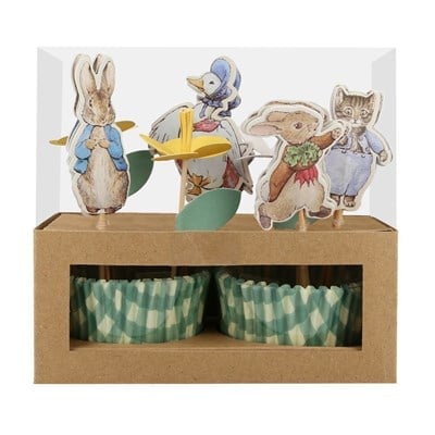 Meri Meri - Peter Rabbit In The Garden Cupcake Kit - Peter Rabbit Bahçede Cupcake Kiti - 24'lü