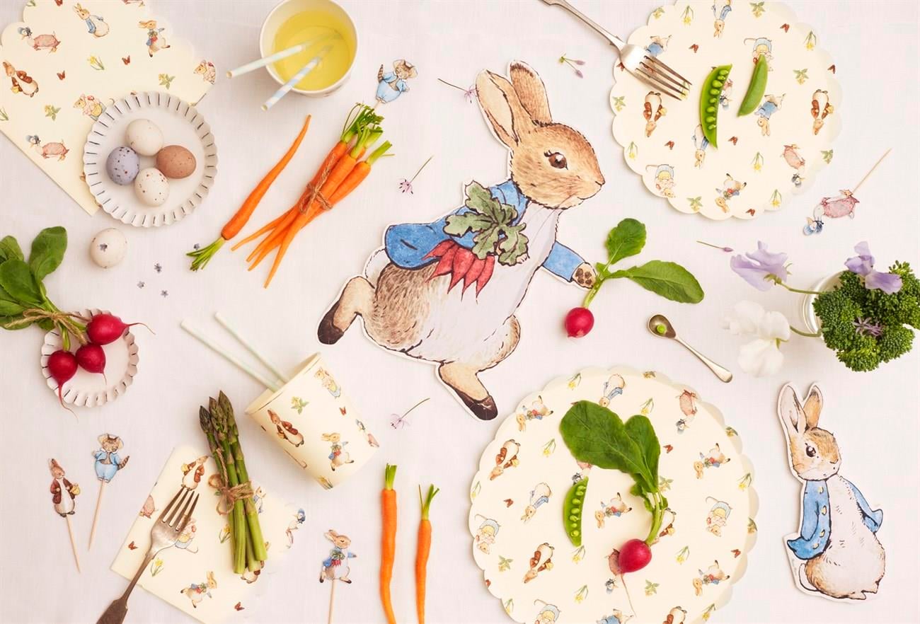 Meri Meri - Peter Rabbit Plates - Peter Rabbit Tabak - 12'li