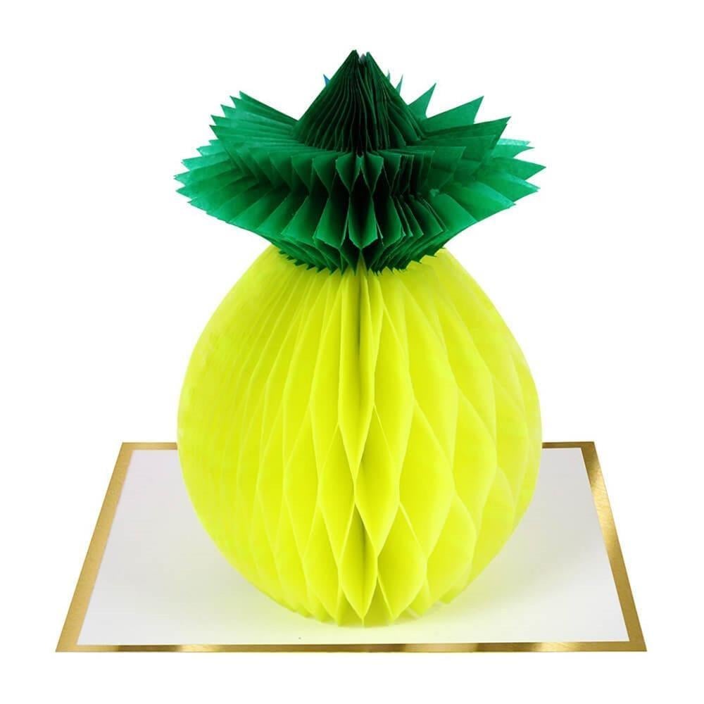 Meri Meri - Pineapple Honeycomb Card - Ananas Tebrik Kartı