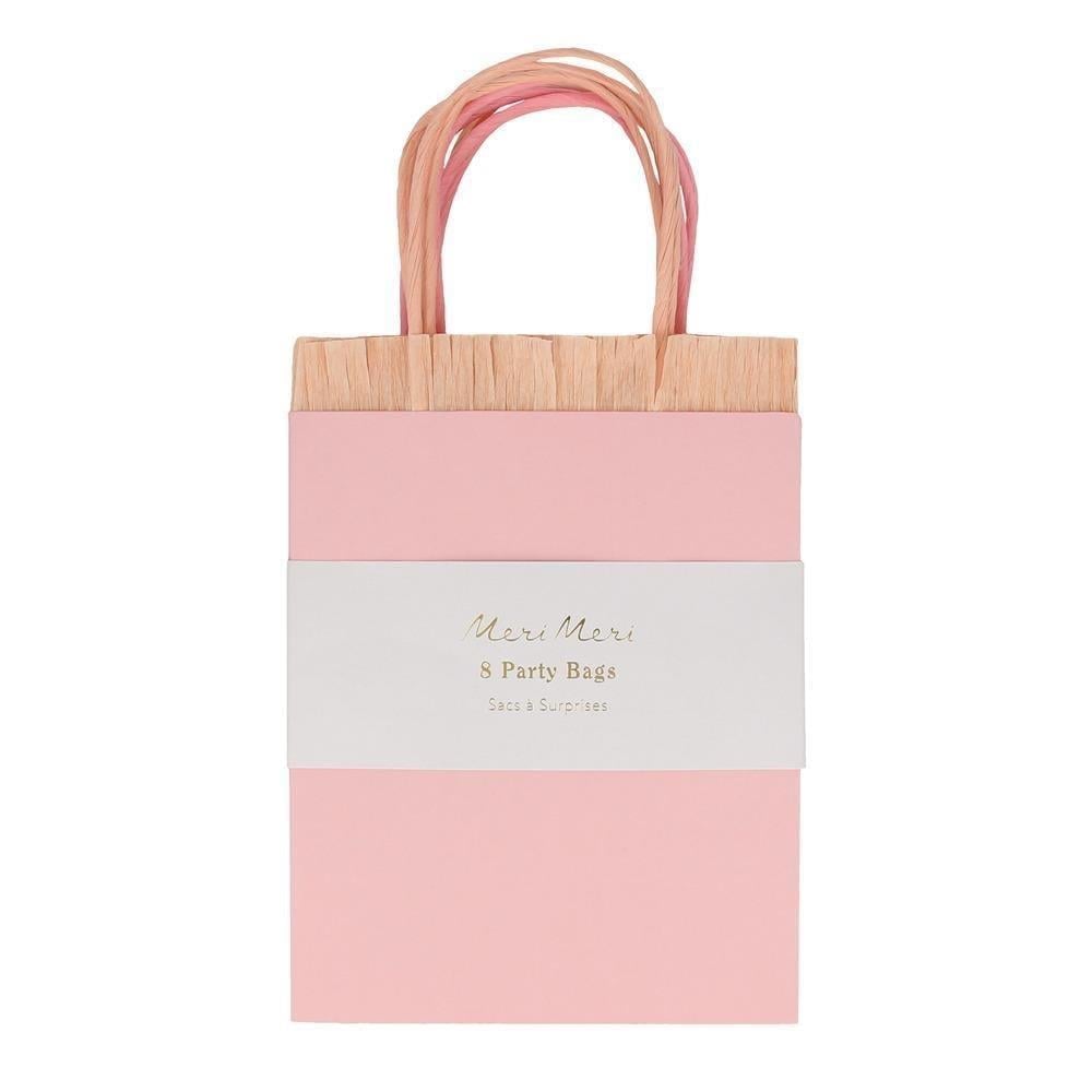 Meri Meri - Pink Fringe Party Bags - Pembe Püsküllü Hediye Çantaları (8'Li)