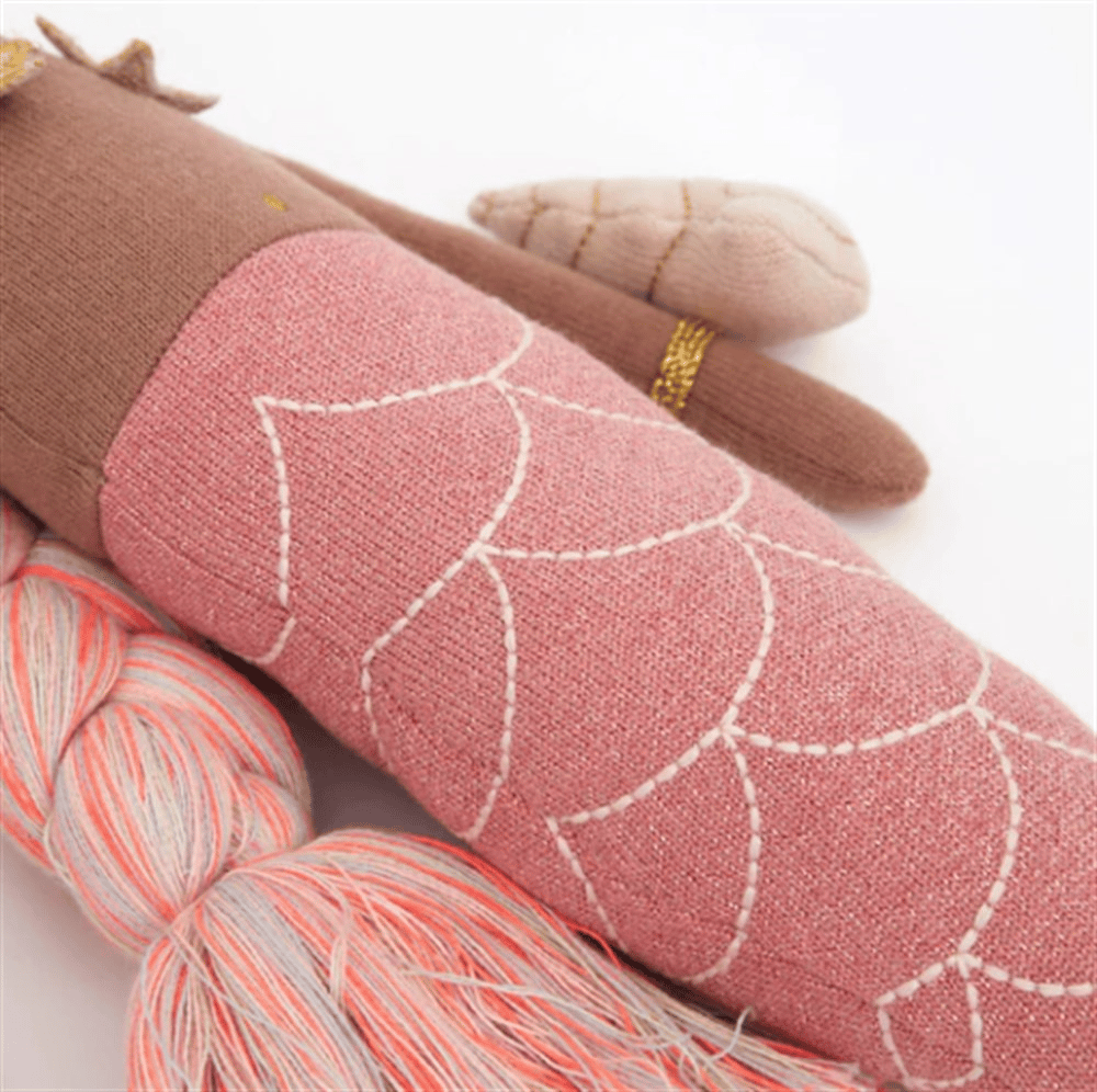 Meri Meri - Pink Knitted Mermaid - Jade Pembe Deniz Kızı