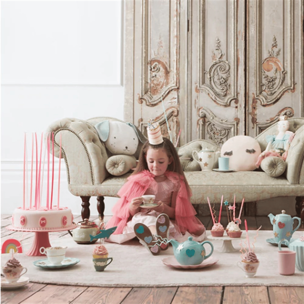 Meri Meri - Pink Tall Tapered Candles - Pembe Uzun Mumlar