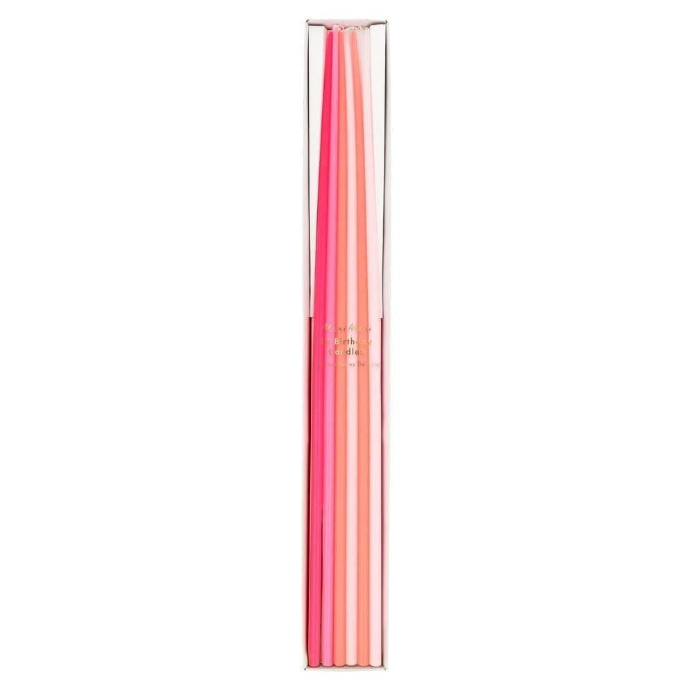 Meri Meri - Pink Tall Tapered Candles - Pembe Uzun Mumlar