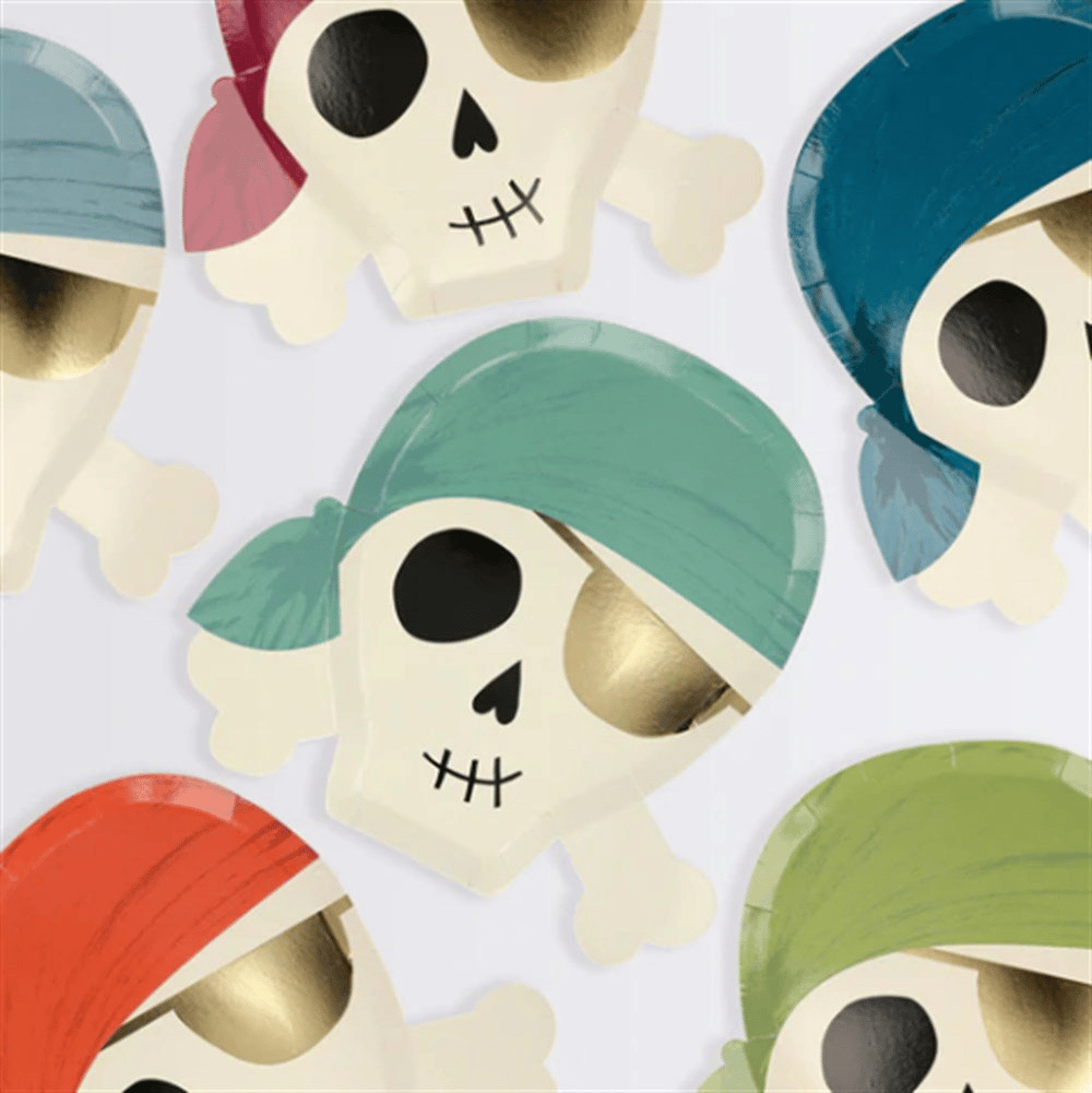 Meri Meri - Pirate Plates - Korsan Tabaklar - 8'Li