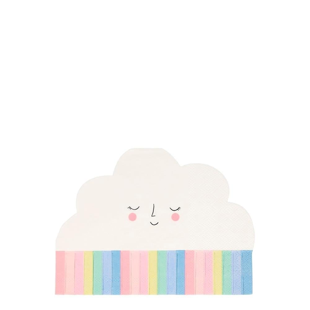 Meri Meri - Rainbow Sun Napkins - Gökkuşağı Bulutlu Peçete - L