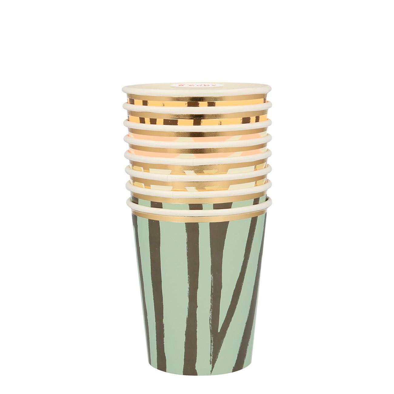 Meri Meri - Safari Party Cups - Safari Bardak - 8'li