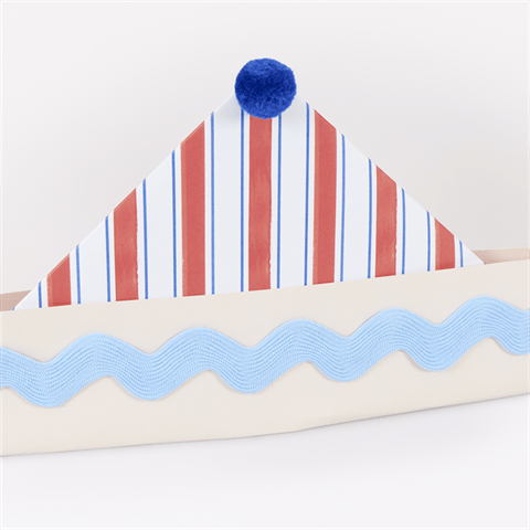 Meri Meri - Sailor Party Hats - Denizci Parti Şapkaları - 8 Adet