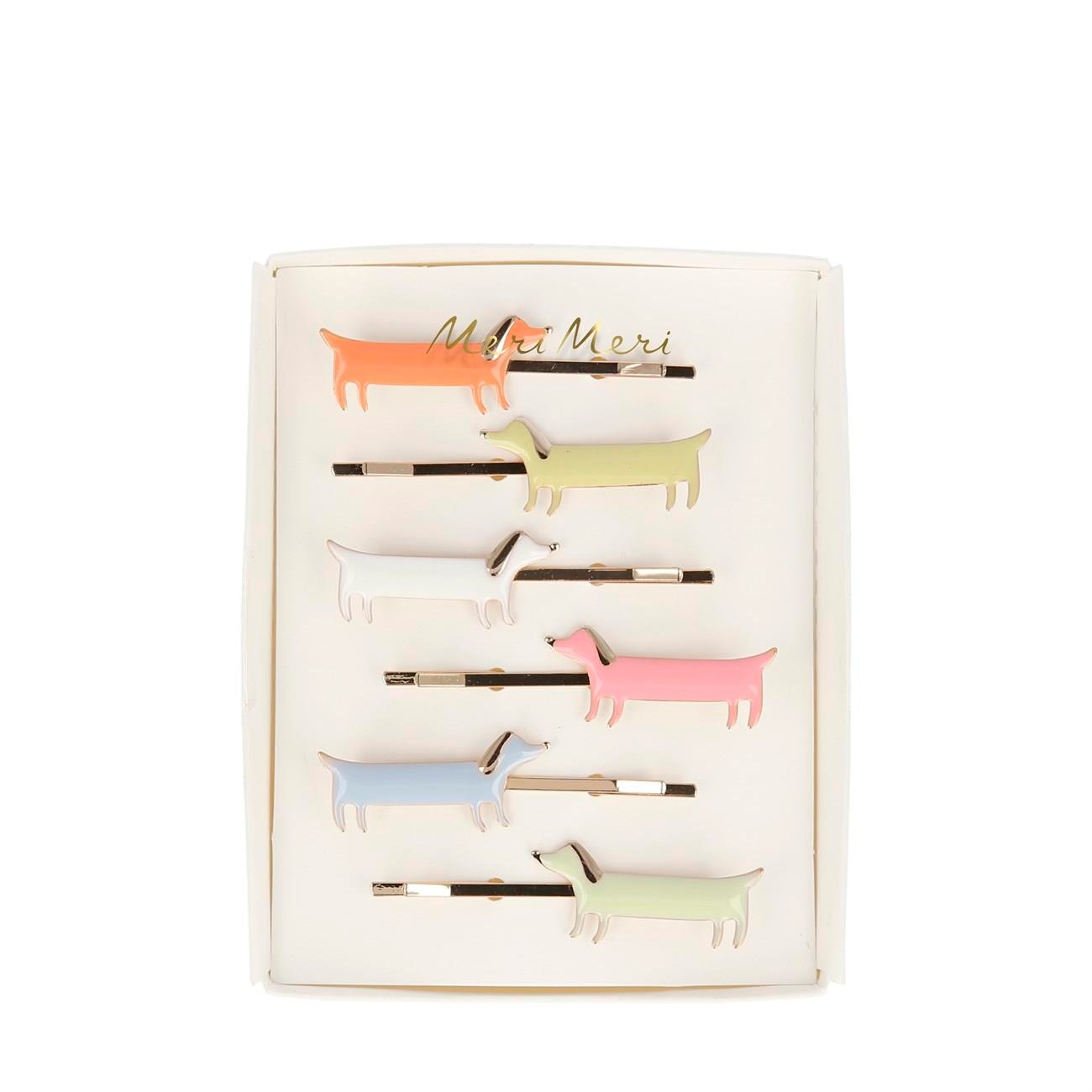 Meri Meri - Sausage Dog Hair Slides - Sosis Köpek Toka