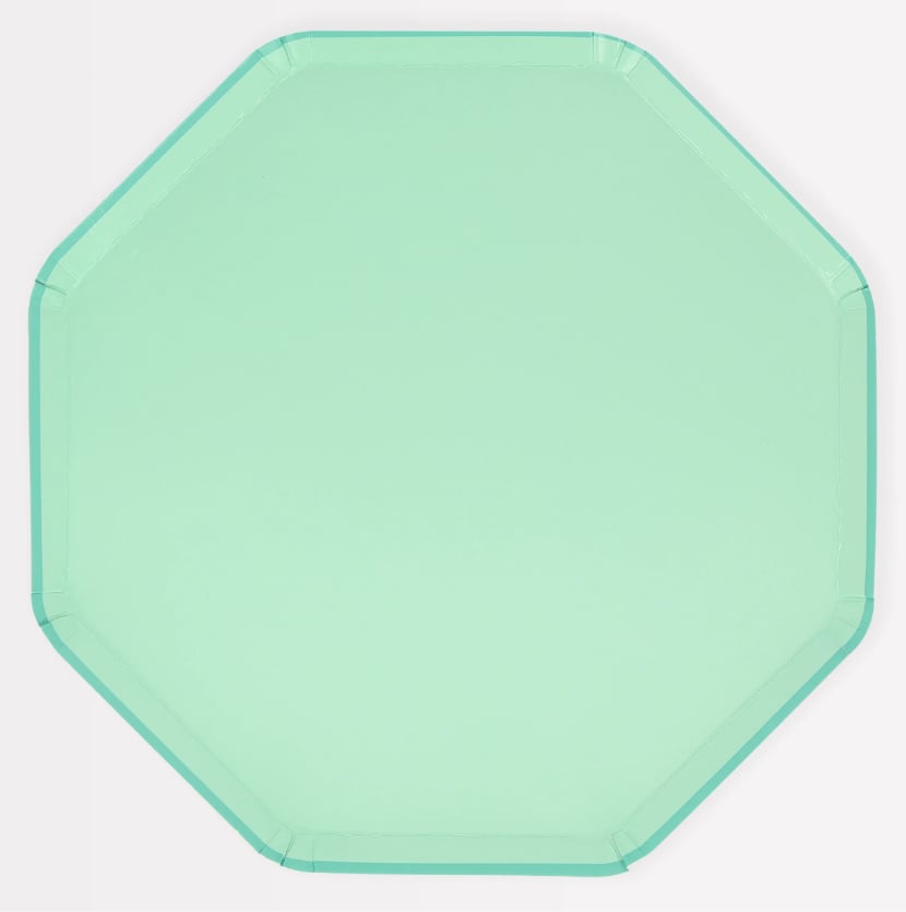 Meri Meri - Sea Foam Green Dinner Plates - Deniz Köpüğü Yeşili Tabaklar (L) (x8)