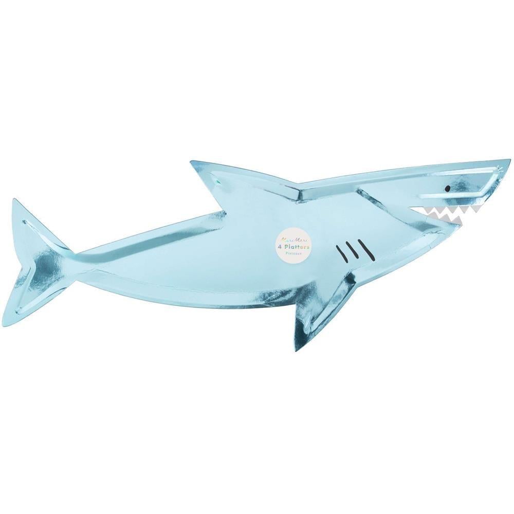 Meri Meri - Shark Platters - Köpek Balığı Servis Tabakları - 4'Lü