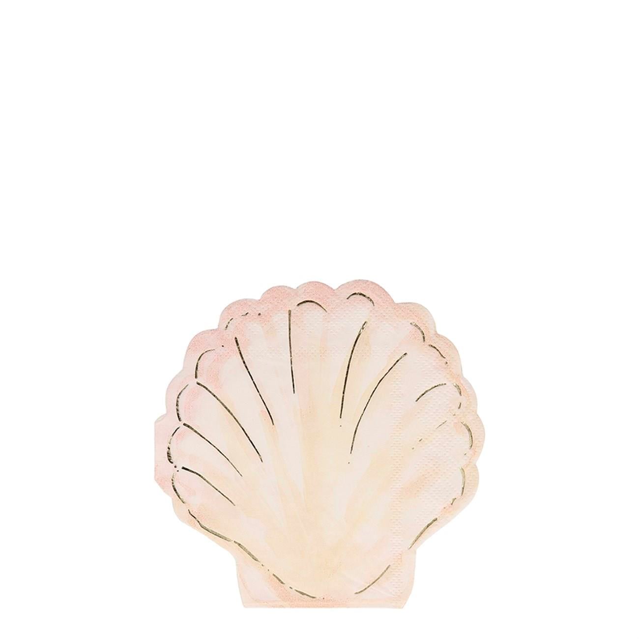 Meri Meri - Shell Napkins - Deniz Kabuğu Peçete