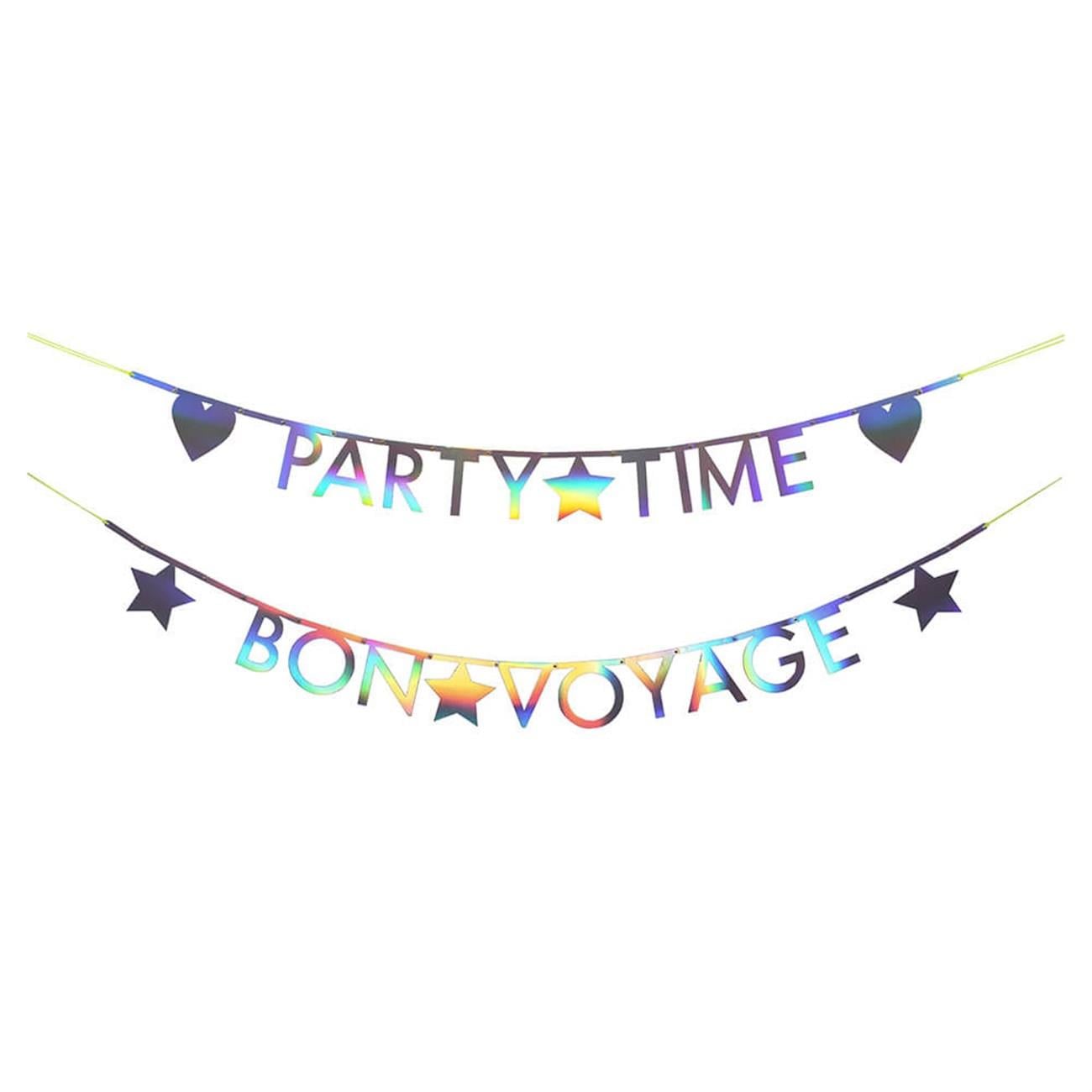 Meri Meri - Silver Holographic Letter Garland Kit - Gümüş Hologramlı Harf Seti