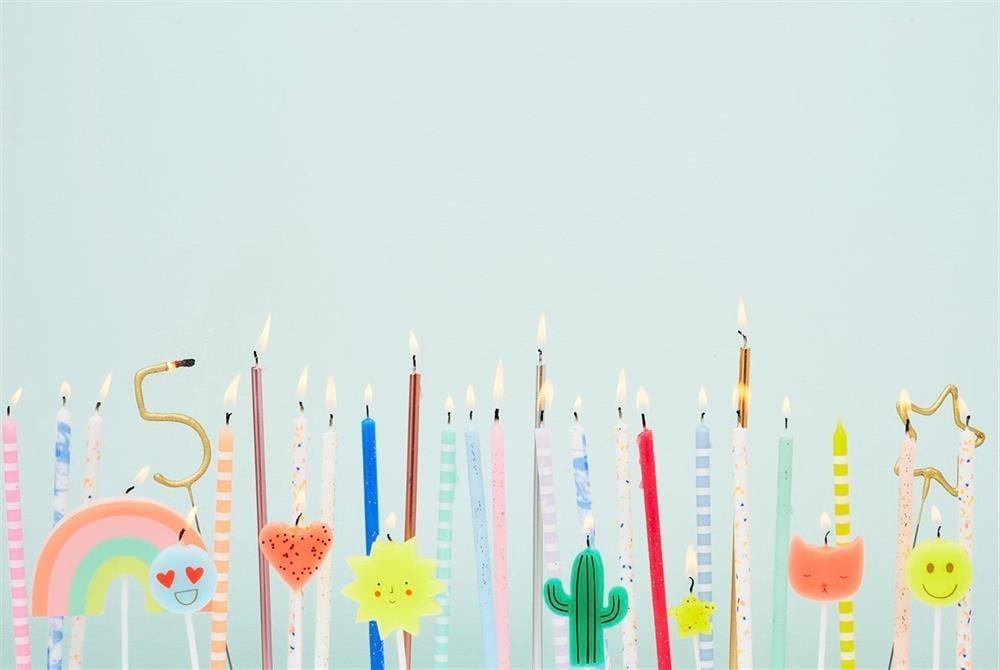 Meri Meri - Silver Long Candles - Uzun Gümüş Mum