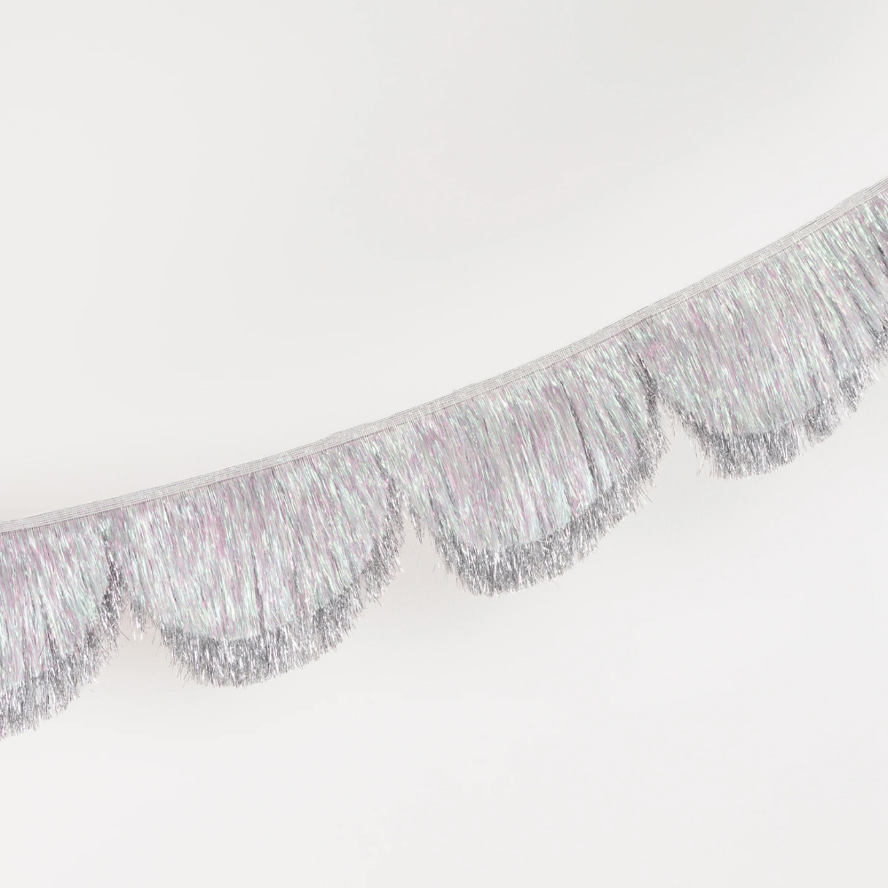 Meri Meri - Simli Saçaklı Gümüş Asılan Süs