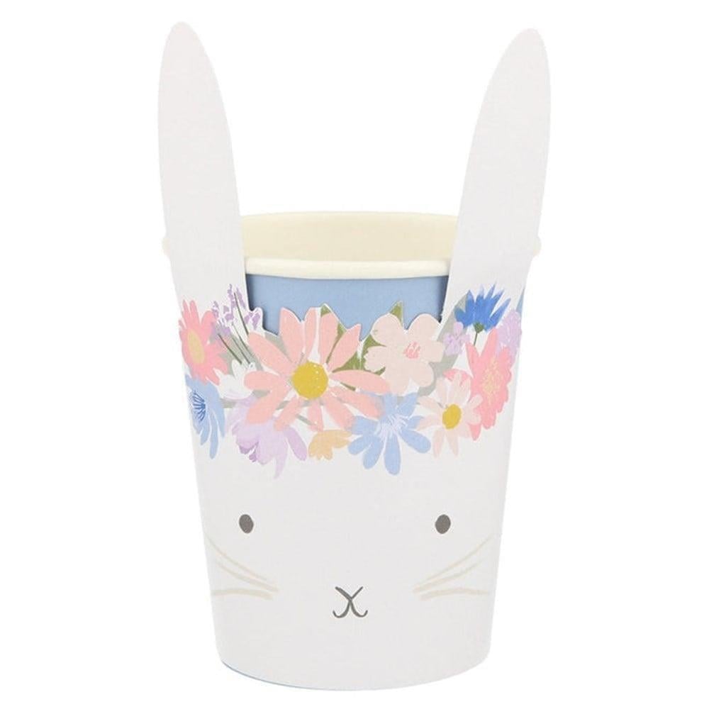 Meri Meri - Spring Floral Bunny Cup - Çiçekli Tavşan Bardaklar - 8'Li