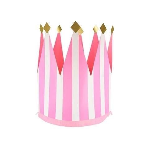 Meri Meri - Striped Party Crowns - Çizgili Parti Taçları - 8 Adet