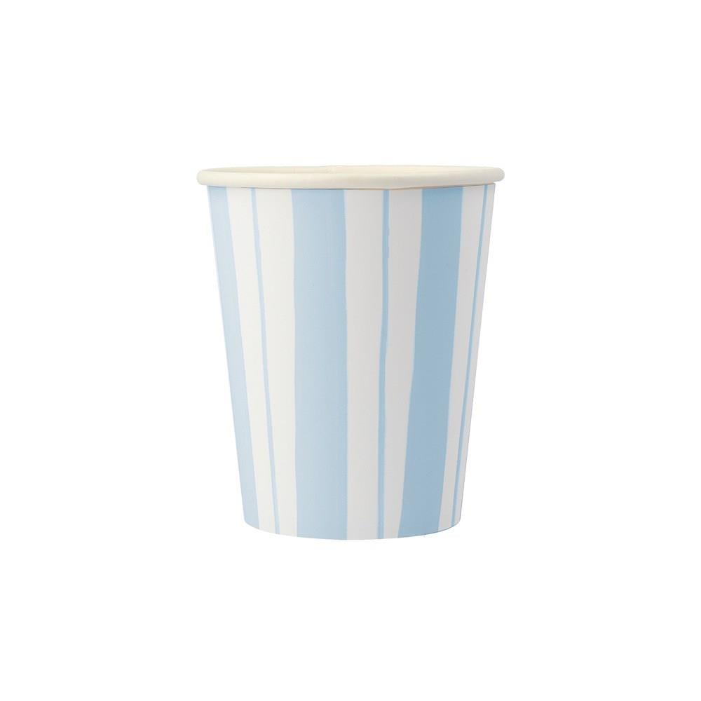 Meri Meri - Ticking Stripe Cups - Kalın Çizgili Bardaklar - 8'li