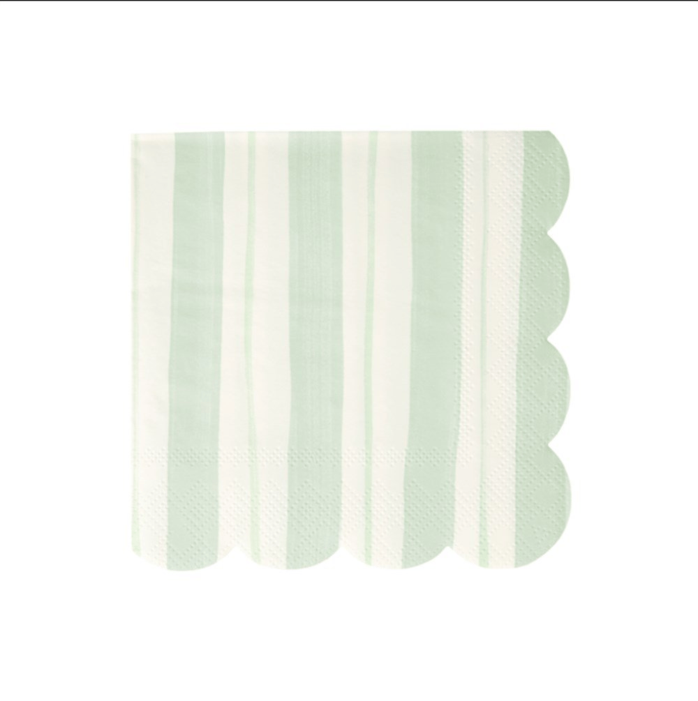 Meri Meri - Ticking Stripe Large Napkins - Kalın Çizgili Peçeteler - 16'Lı
