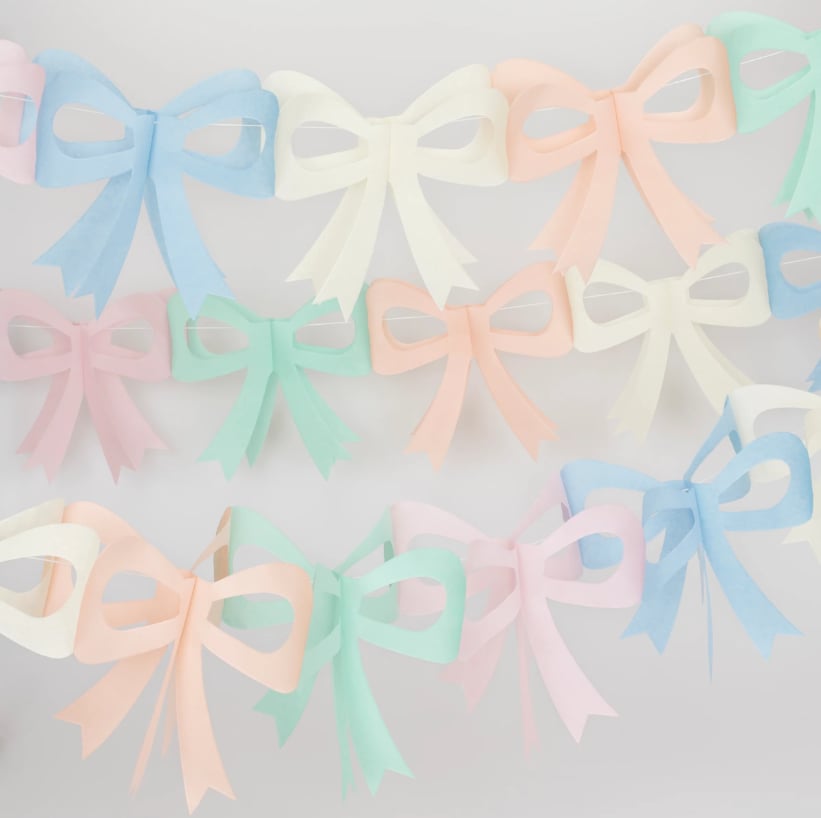 Meri Meri - Tissue Paper Bow Garland - Fiyonk Asılan Süsler (x3)